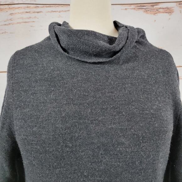 Eileen Fisher sweater dress turtleneck charcoal S Merino Wool - Picture 4 of 7